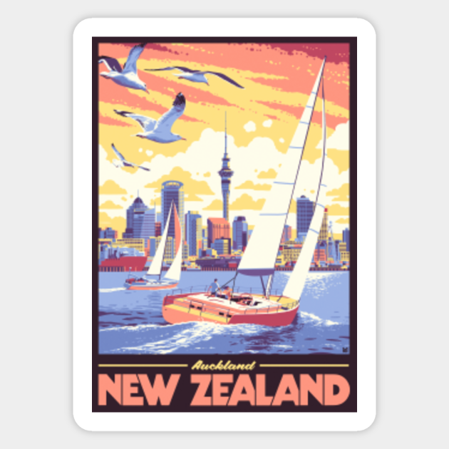 Auckland New Zealand Sticker TeePublic